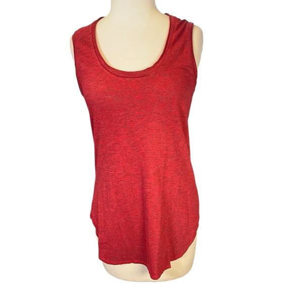 Lanston Racer Back Tank Top Size Medium Burgundy Active Runner Light Weight - Picture 1 of 8